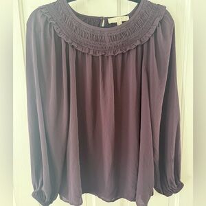 LOFT Deep Purple Top